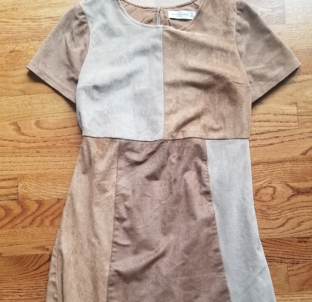 Abercrombie & Fitch Suede Patchwork Dress